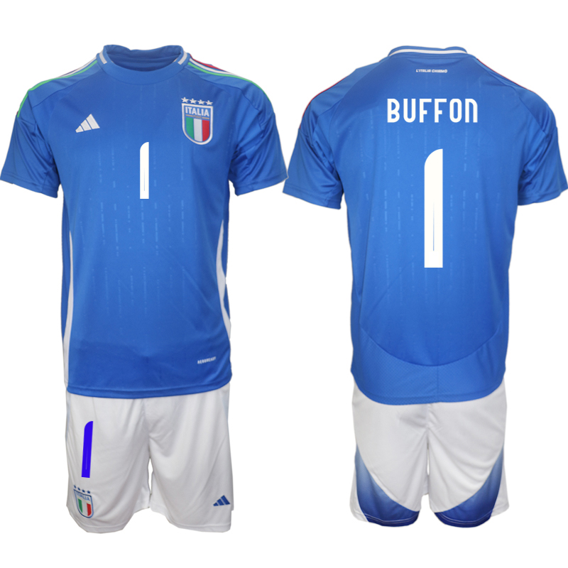Men 2024-2025 Season Italy home Blue #1 Soccer Jersey->italy jersey->Soccer Country Jersey